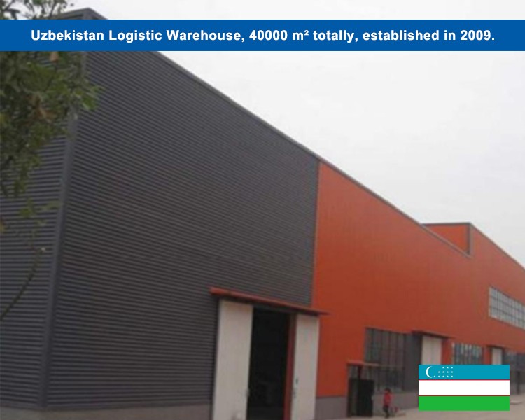 Almacén logístico de Uzbekistán, 40000 m² en total, establecido en 2009